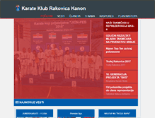 Tablet Screenshot of karaterakovicakanon.com